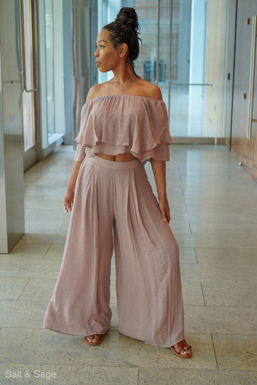Breeze Off The Pond Set- Mauve