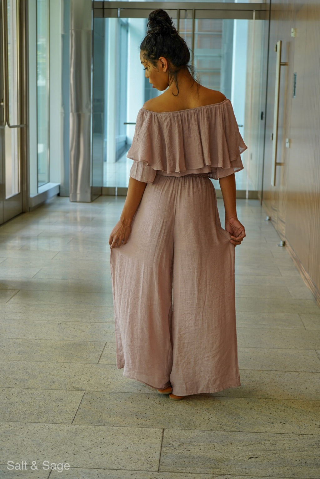 Breeze Off The Pond Set- Mauve