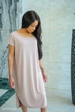 Honey Just Relax Dress- Dusty Pink