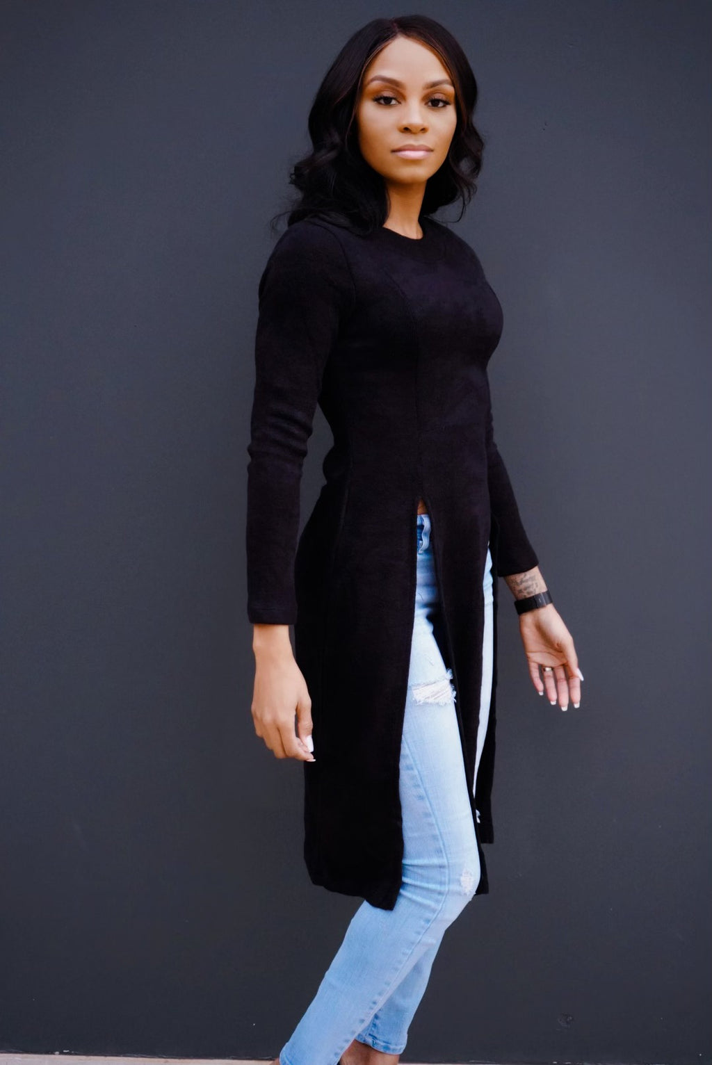 Going Places Maxi Top - Black