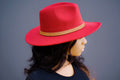 So Chic Fedora || Red Velvet Wide Brim